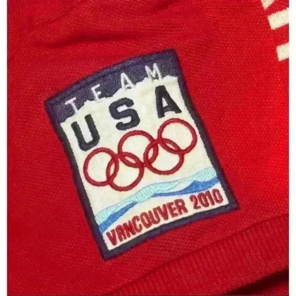 Ralph Lauren  Boy’s Lg Red Polo Shirt Team USA Olympic Vancouver 2010 - Picture 5 of 9